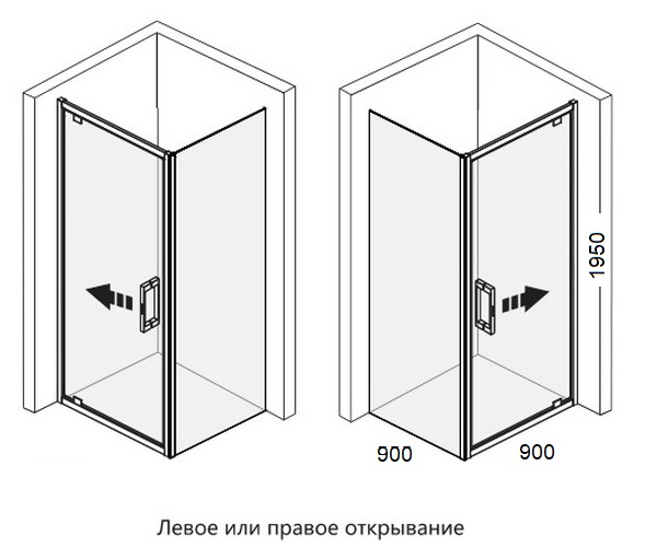 душевое ограждение KERAMA MARAZZI VETRO 90